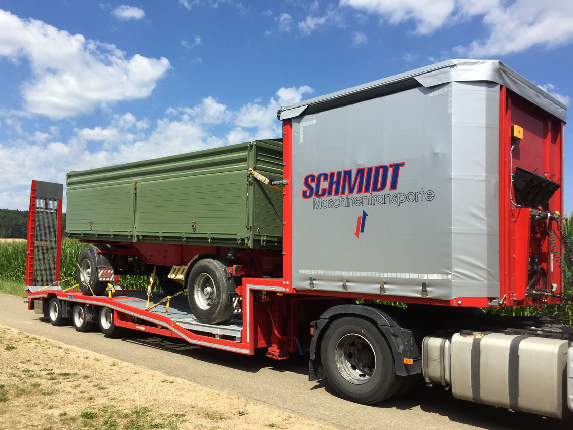 Land- und Baumaschinentransporte